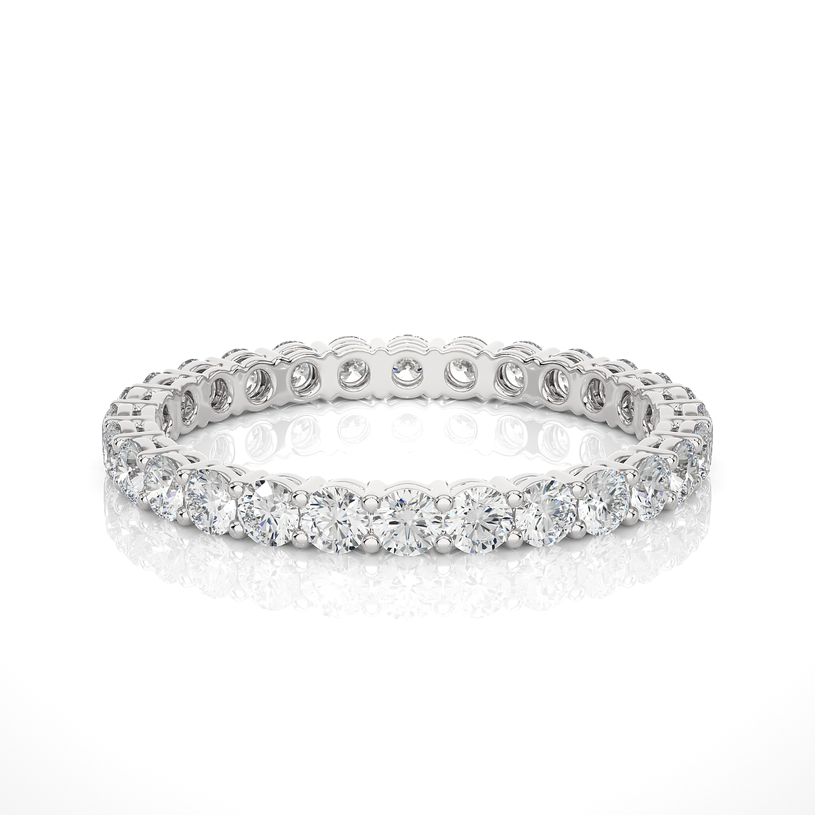 Classic Round Cut Lab Grown Diamond Eternity Band