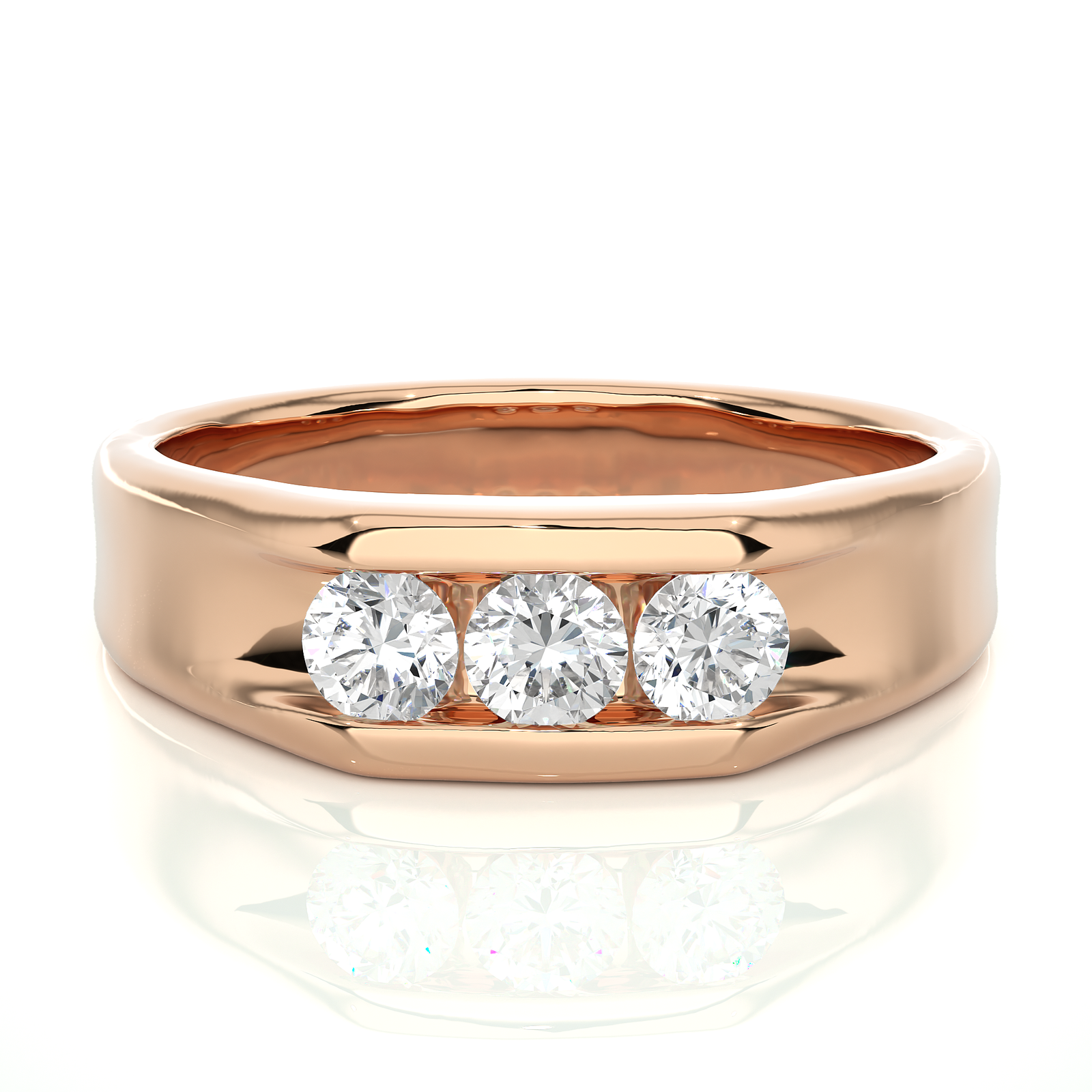 Classic Three-Stone Lab Grown Diamond Ring