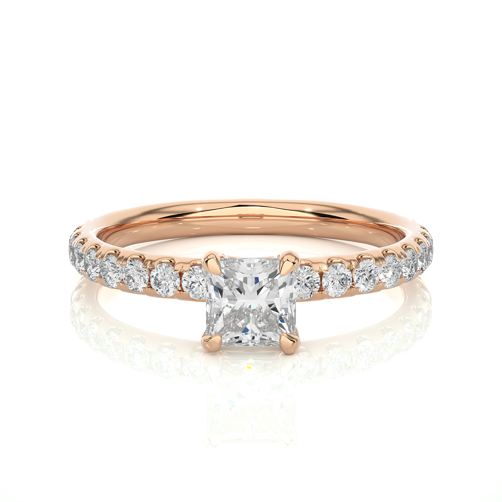 Princess-Cut Diamond Engagement Ring