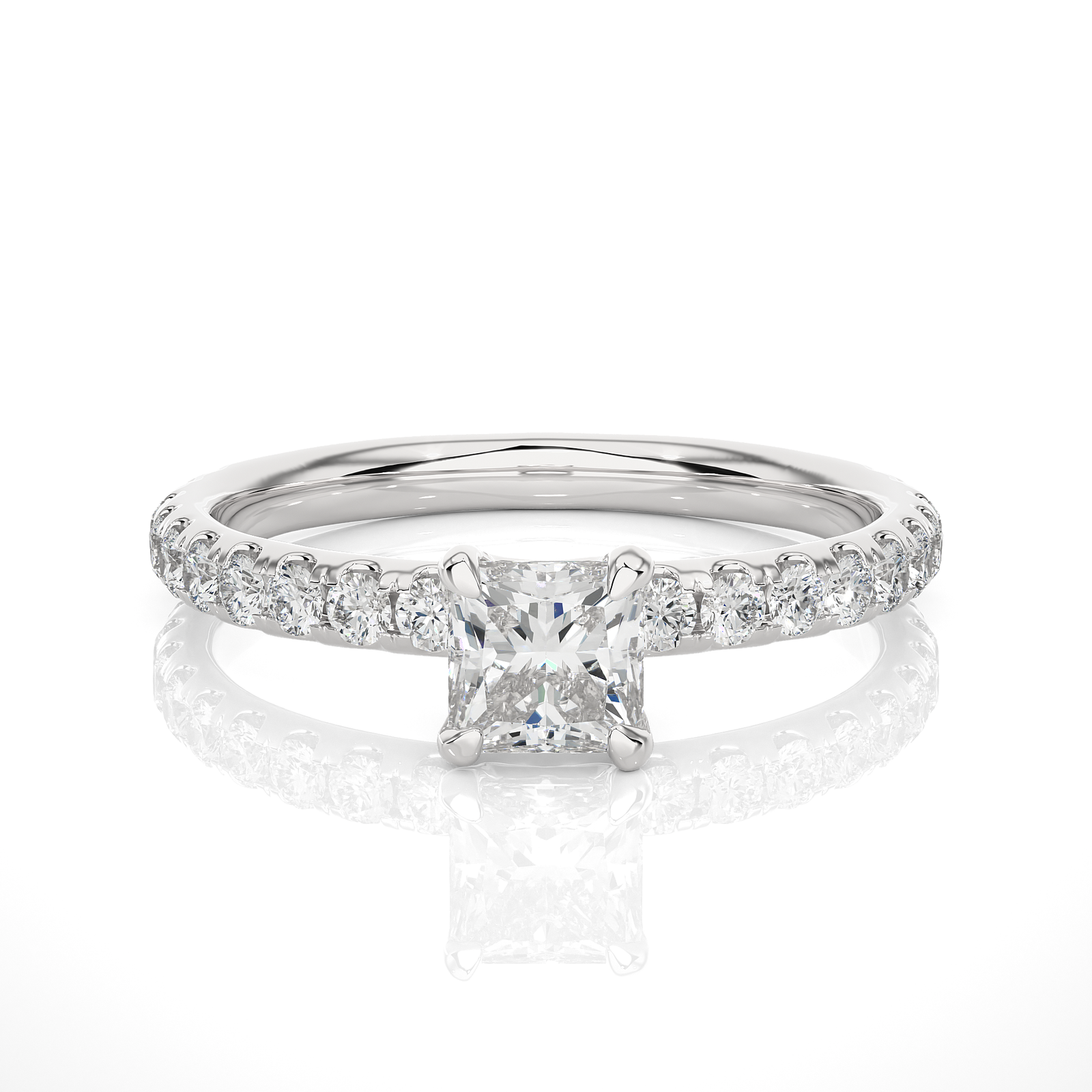 Princess-Cut Diamond Engagement Ring