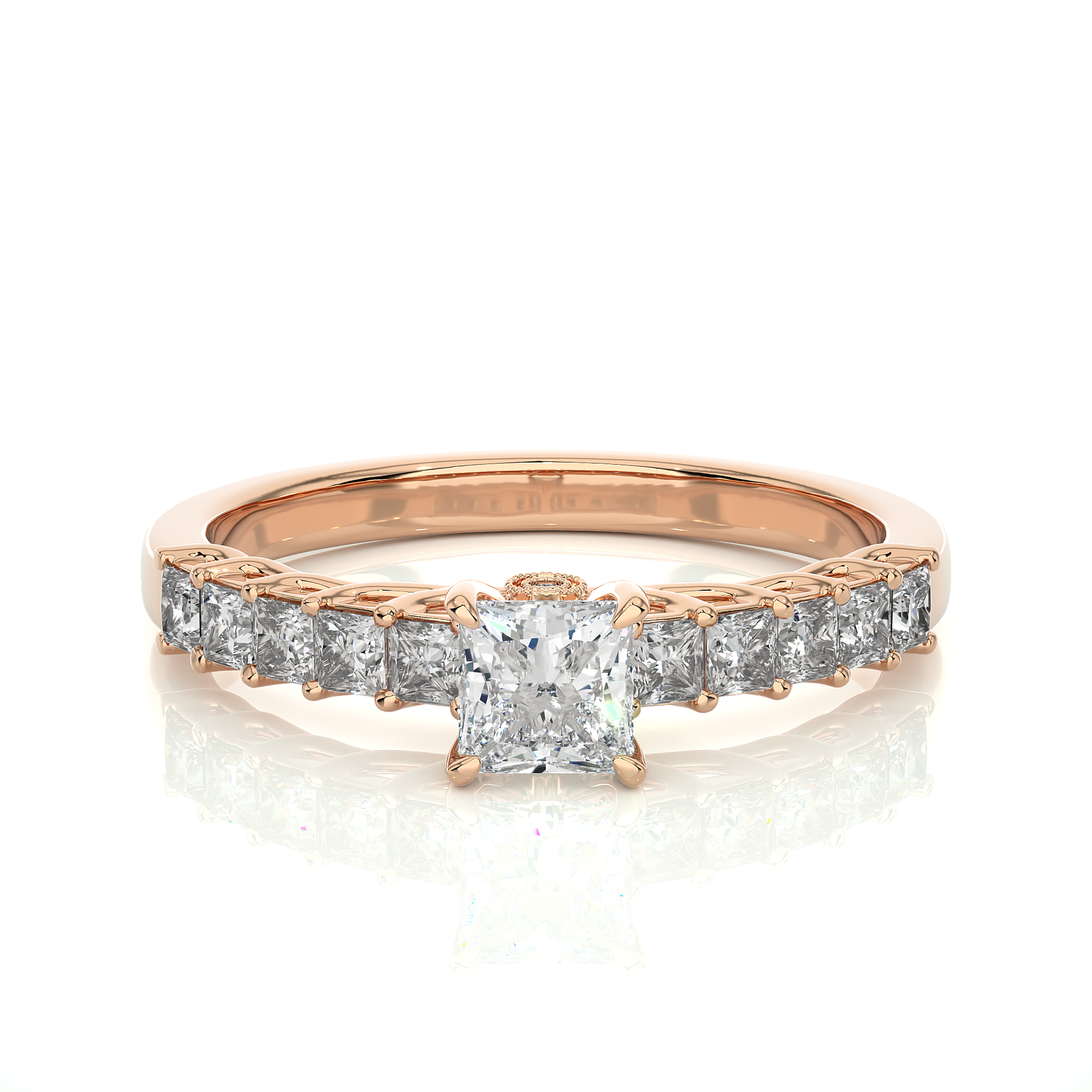 Princess-Cut Diamond Engagement Ring