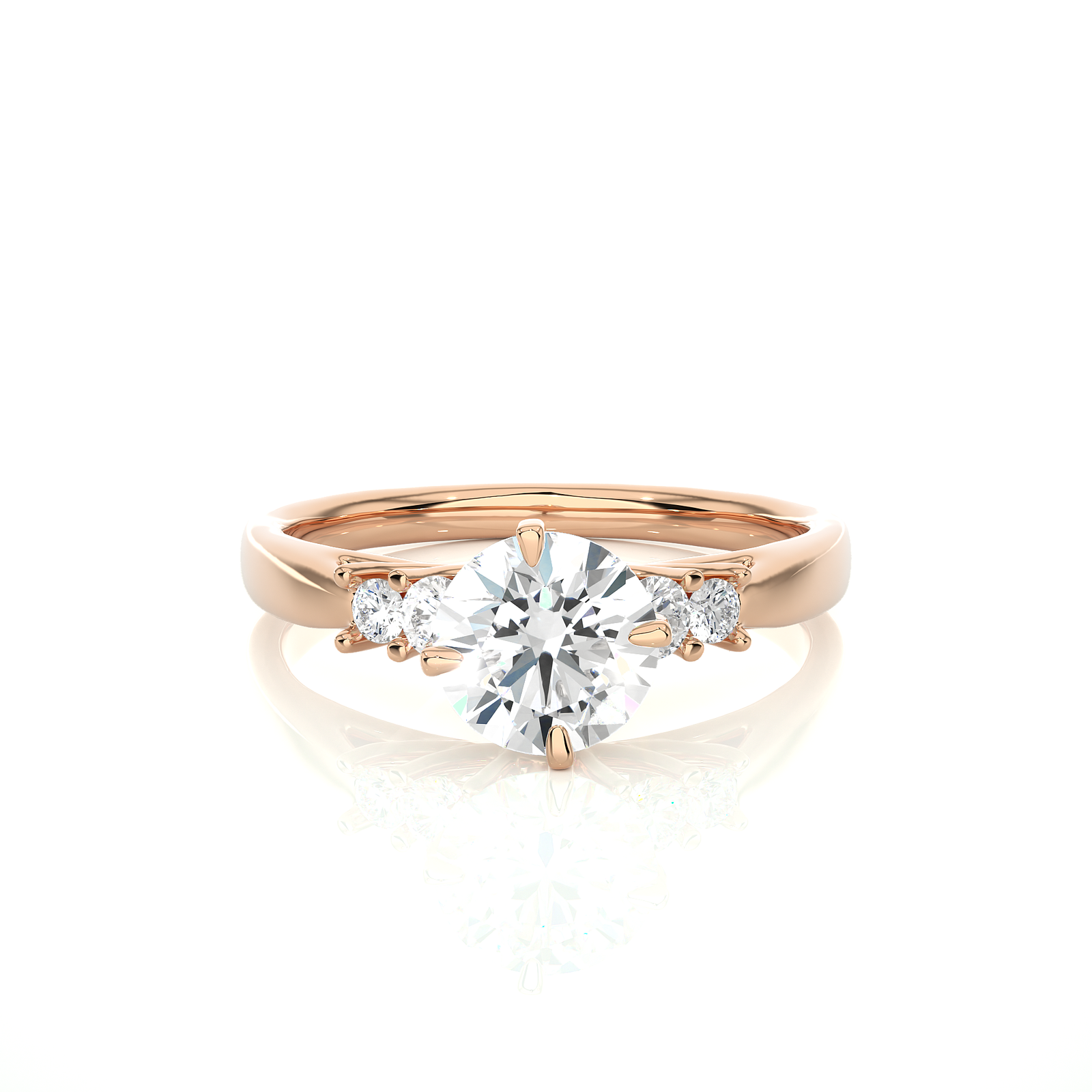 Three-Stone Diamond Engagement Ring