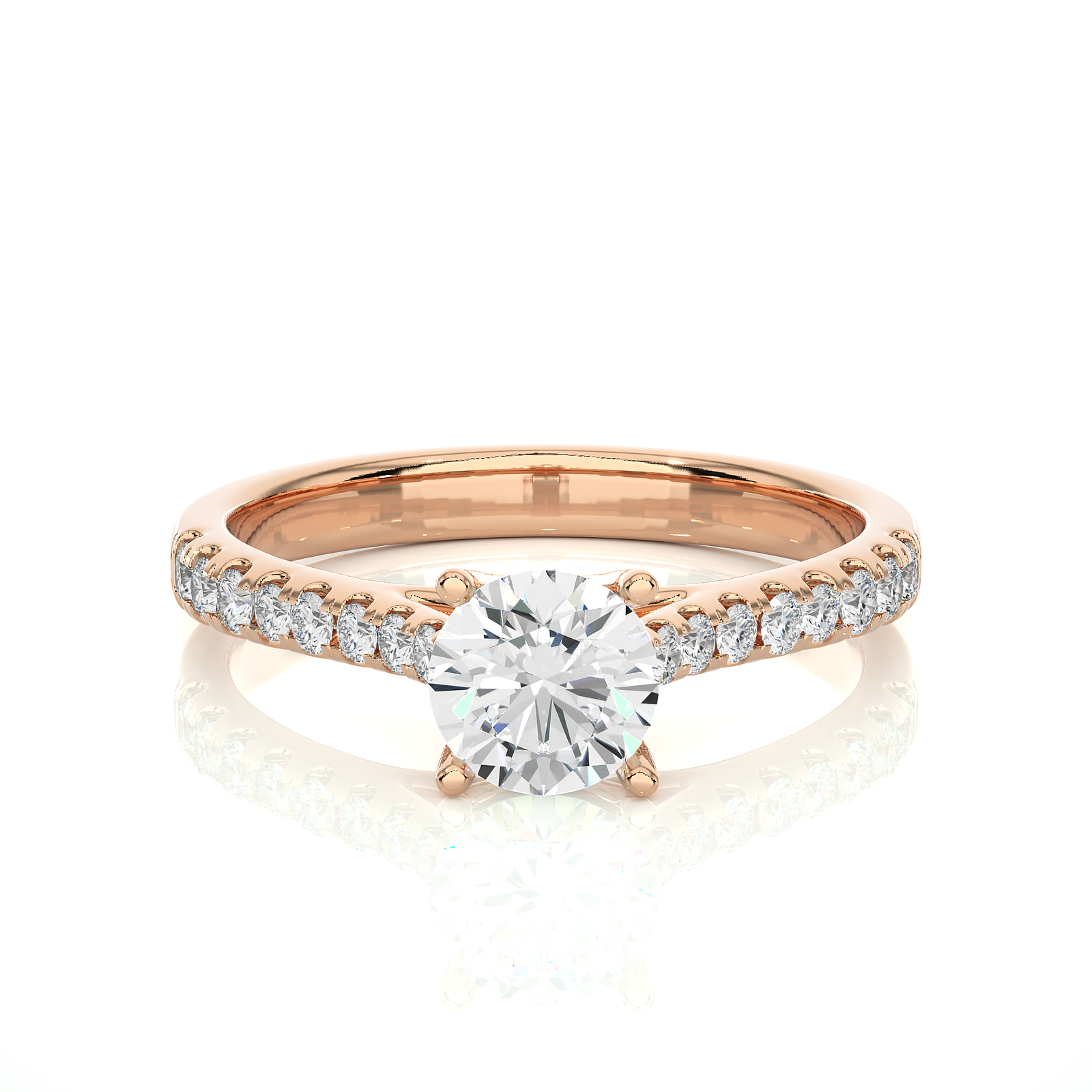 Round Cut Solitaire Diamond Engagement Ring
