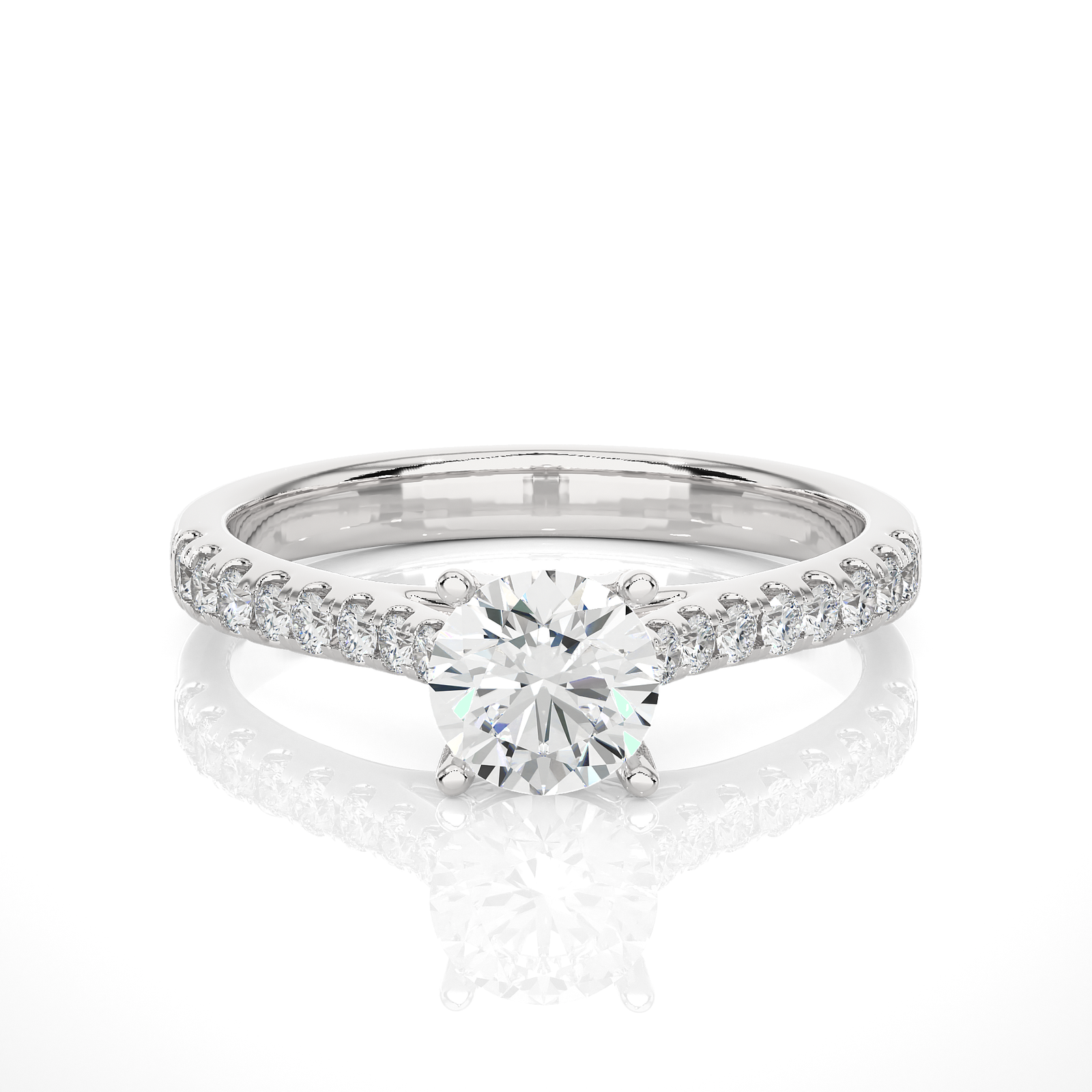 Round Cut Solitaire Diamond Engagement Ring