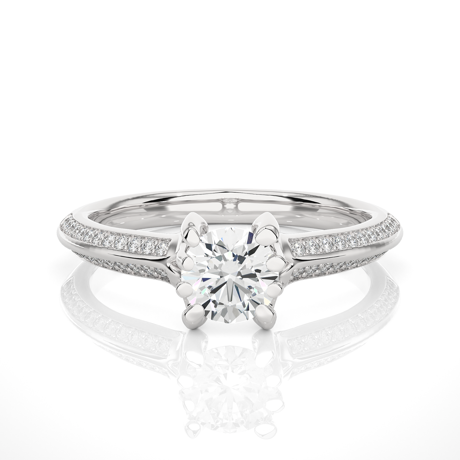 Round Diamond Solitaire Engagement Ring