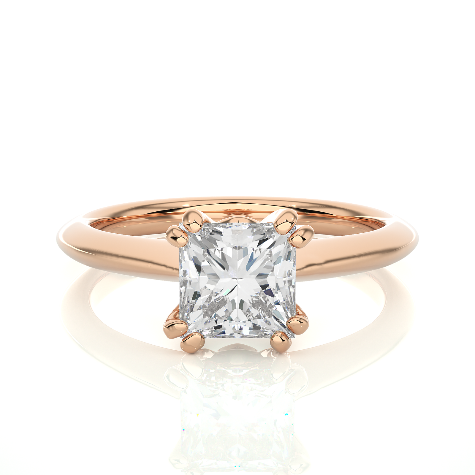 Princess-Cut Solitaire Engagement Ring