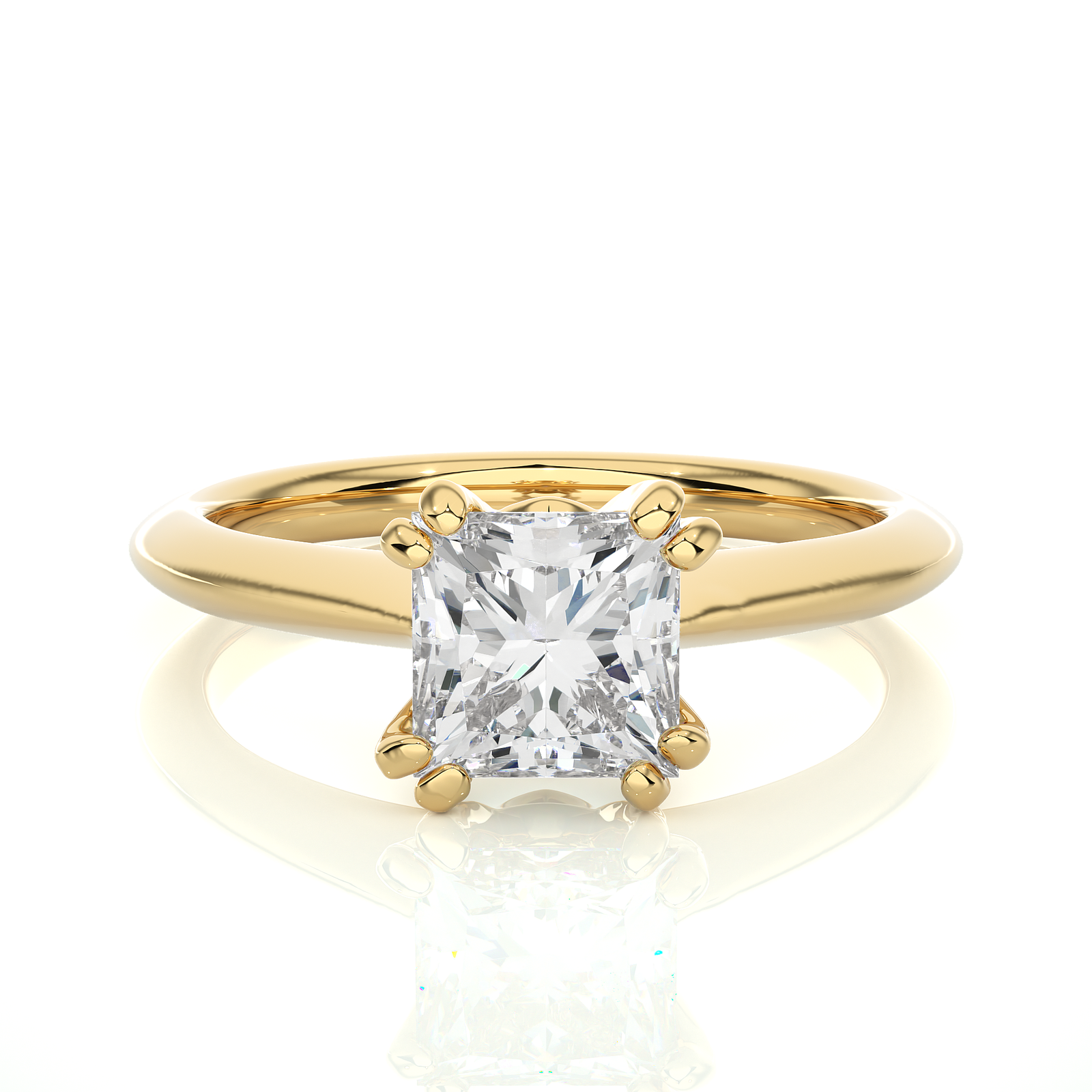 Princess-Cut Solitaire Engagement Ring
