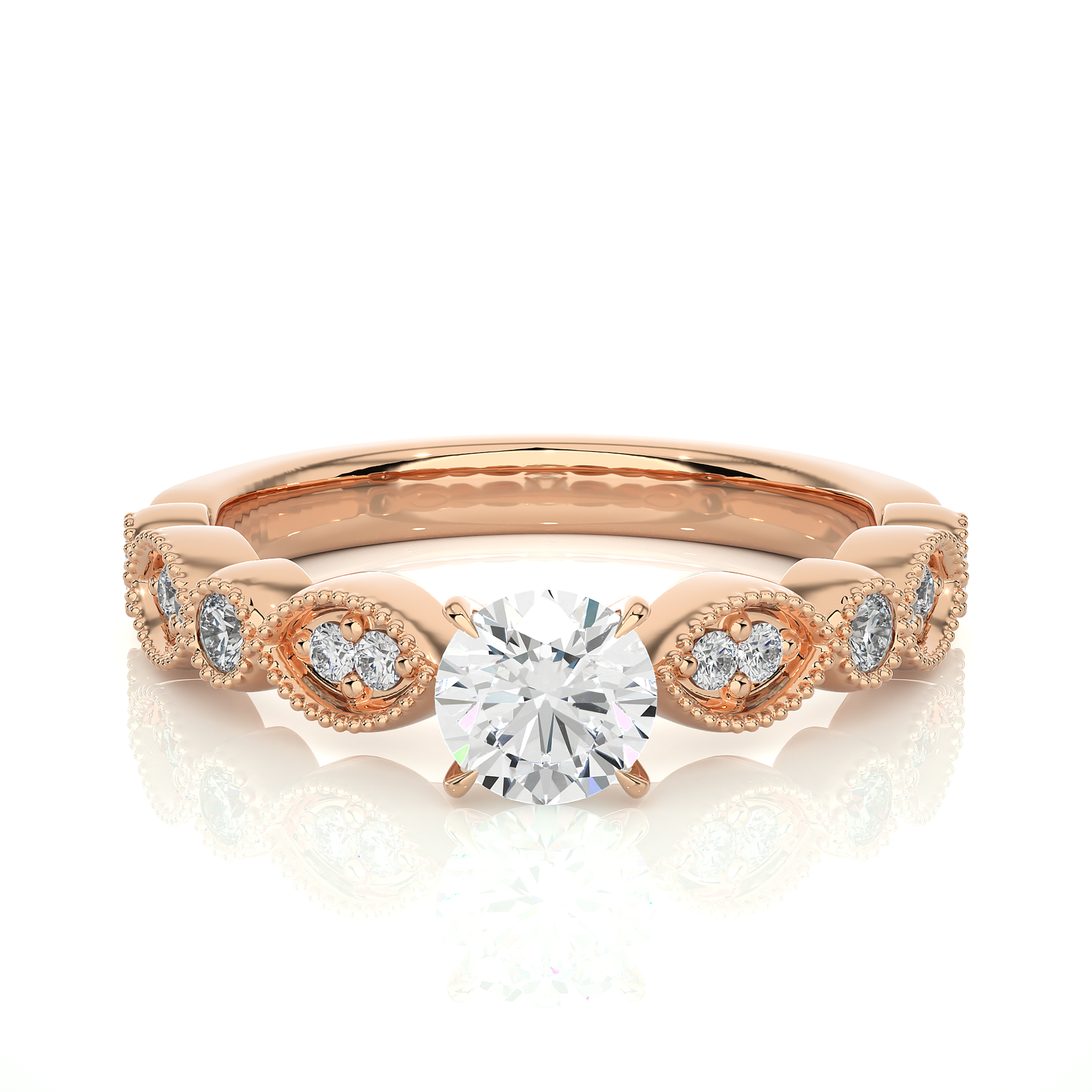 Vintage-Inspired Diamond Solitaire Ring