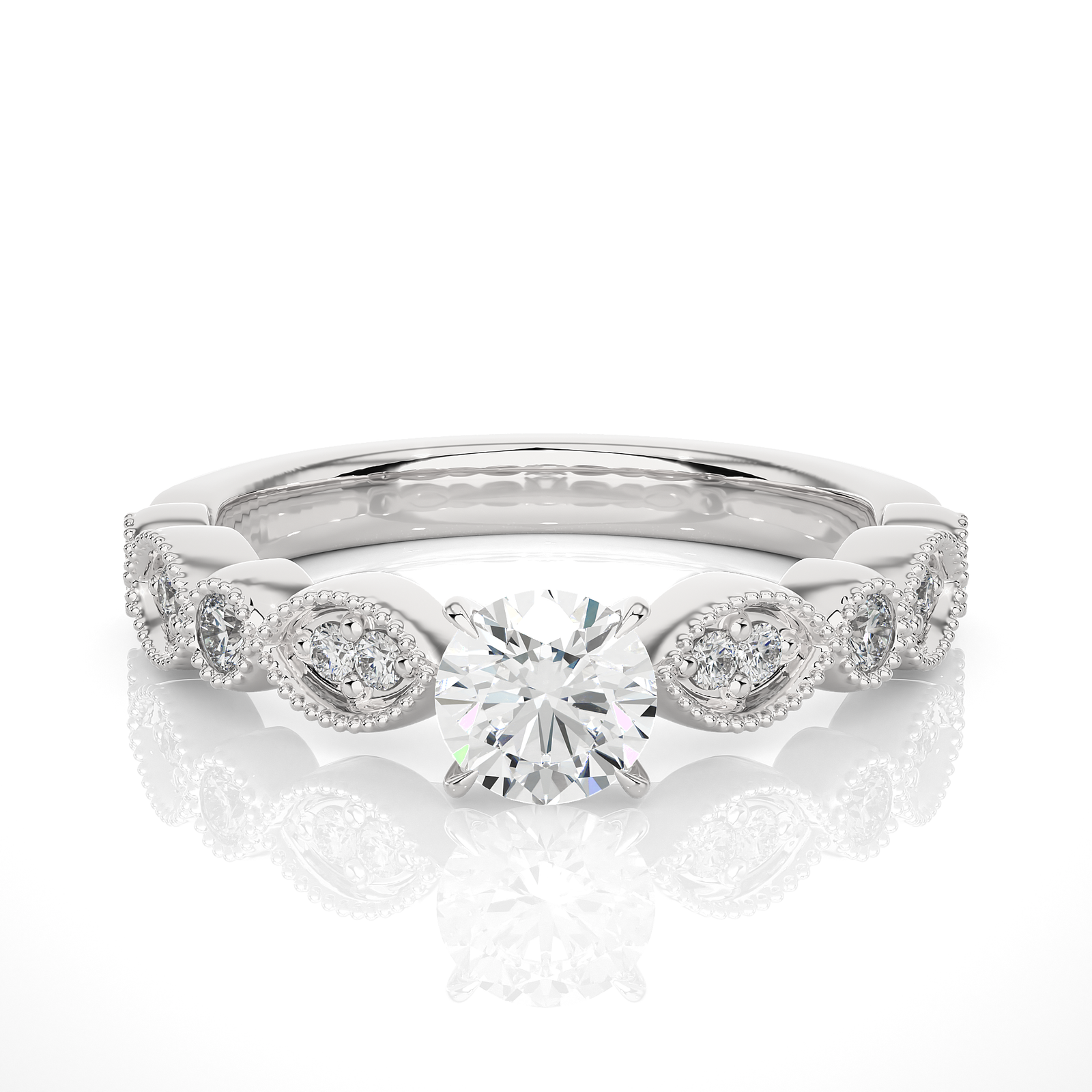Vintage-Inspired Diamond Solitaire Ring