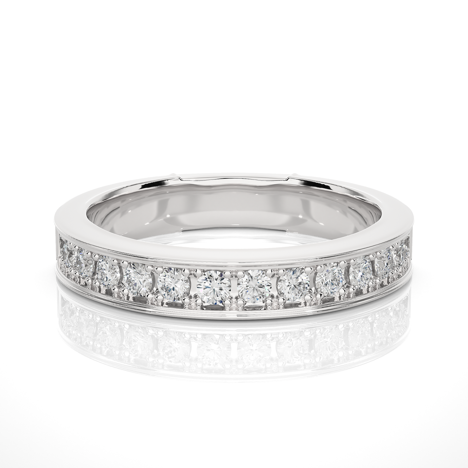 Channel Set Diamond Wedding Ring