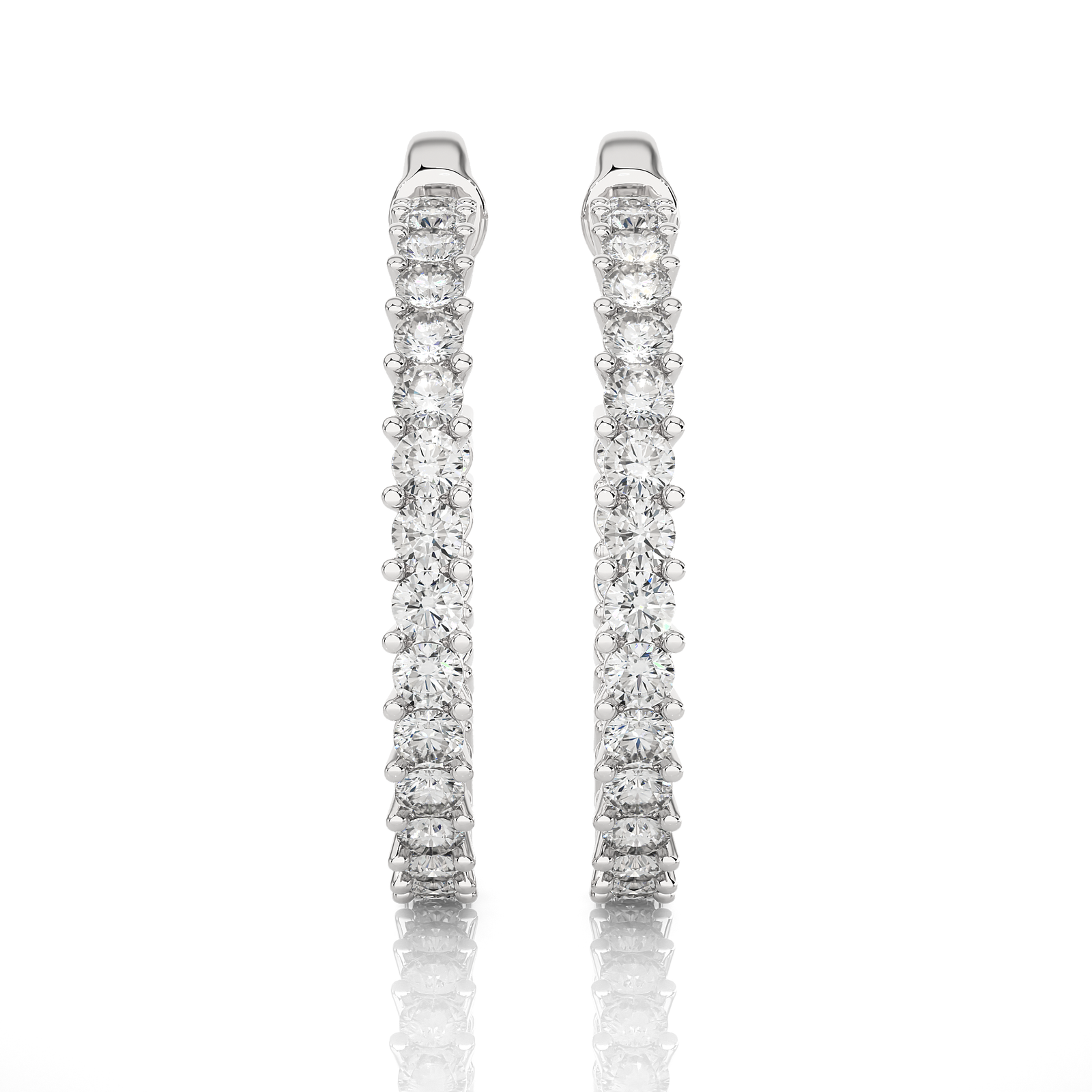 Inside-Out Diamond Hoop Earrings