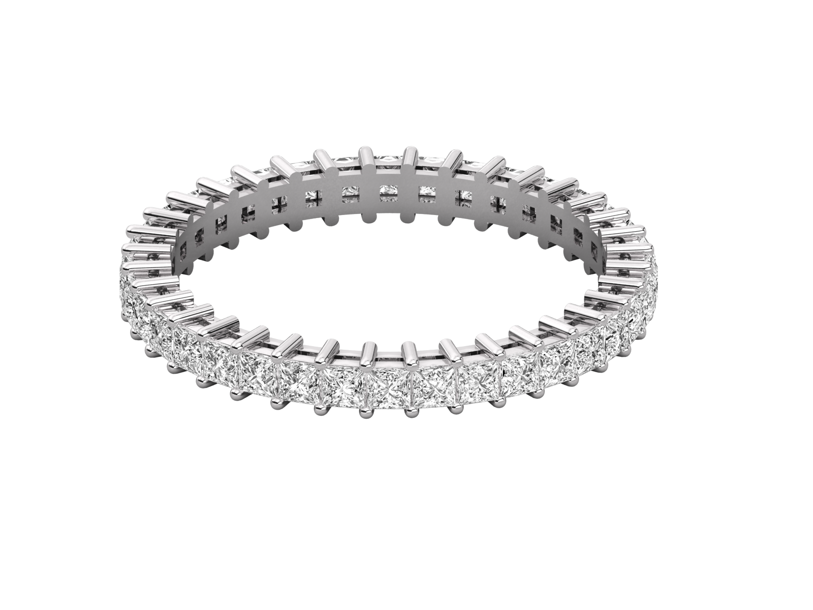 Princess-Cut Diamond Eternity Band