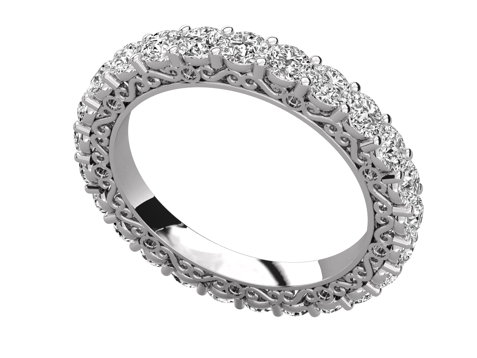 Vintage-Inspired Diamond Eternity Ring