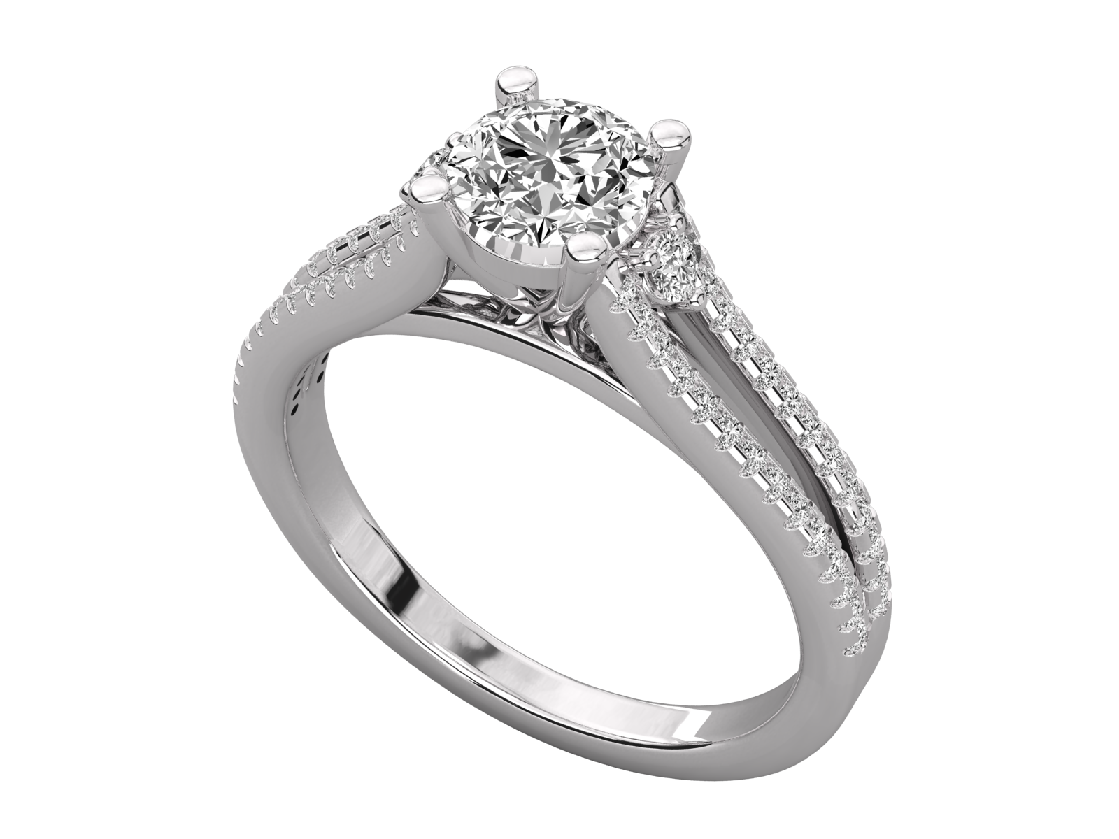Split Shank Gold Engagement Ring