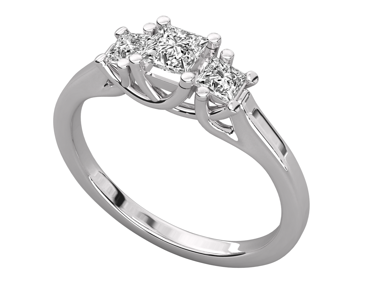 Timeless Trio Princess-Cut Diamond Ring 