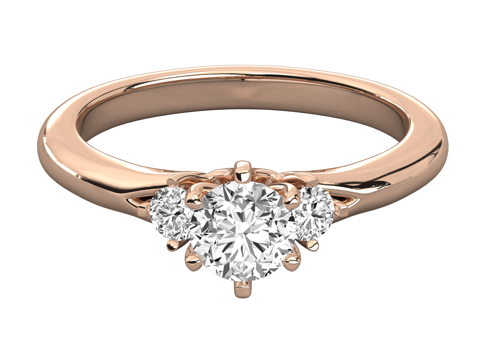 Three-Stone Diamond Engagement Ring
