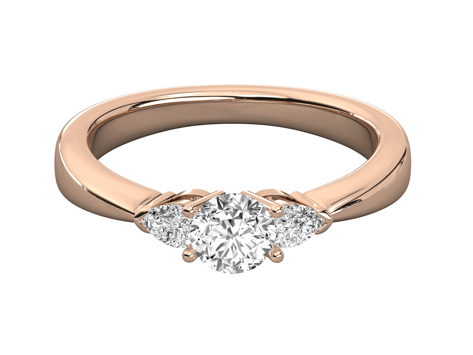 Three-Stone Diamond Engagement Ring