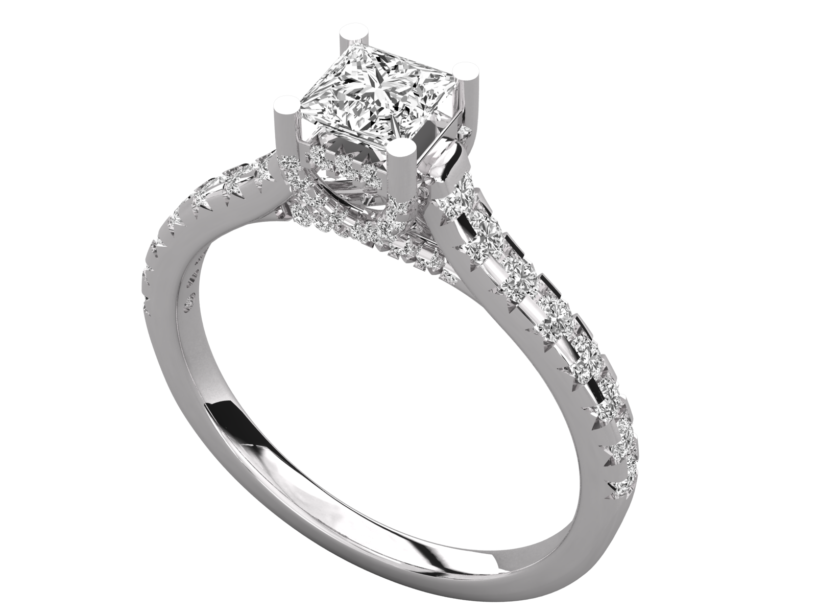 Princess Cut Diamond Engagement Ring 