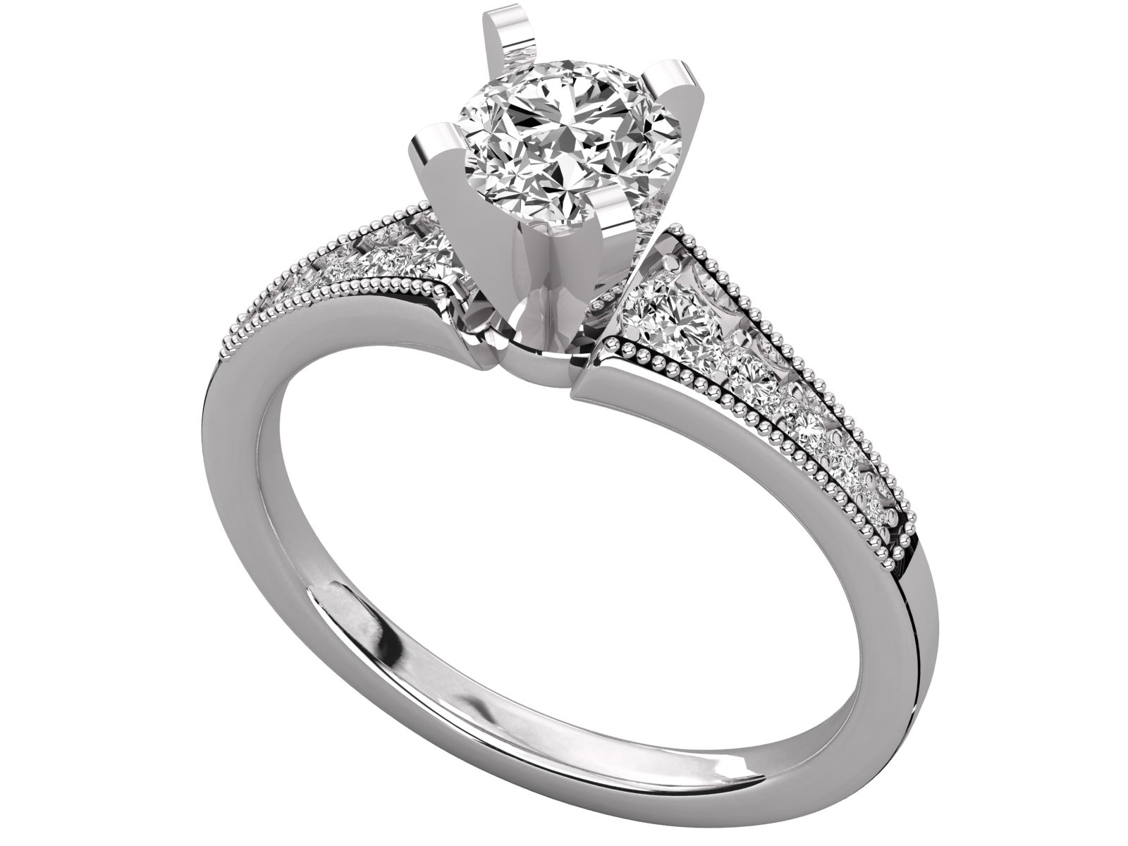 Vintage-Inspired Solitaire Diamond Ring