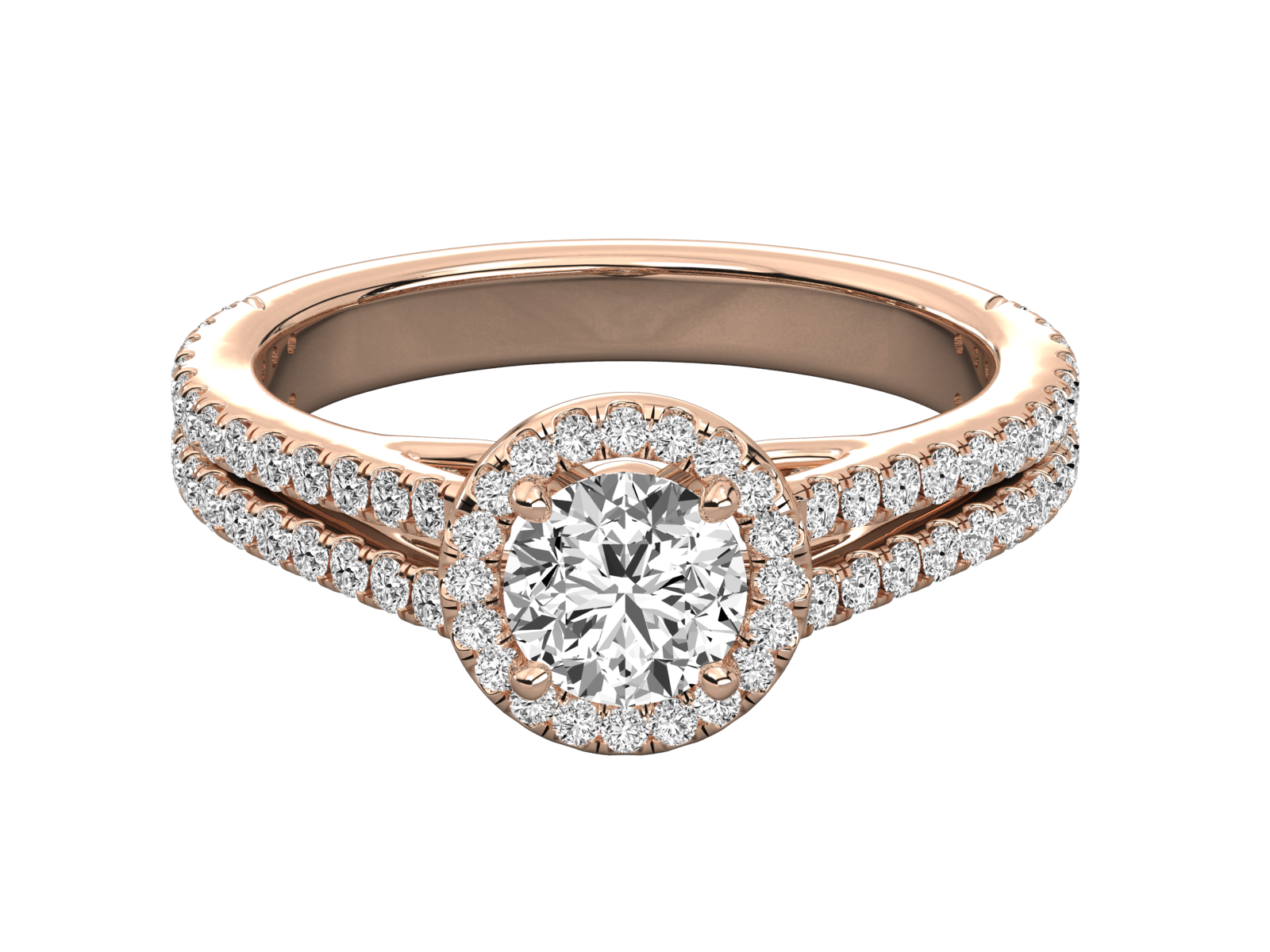 Halo Set Diamond Engagement Ring