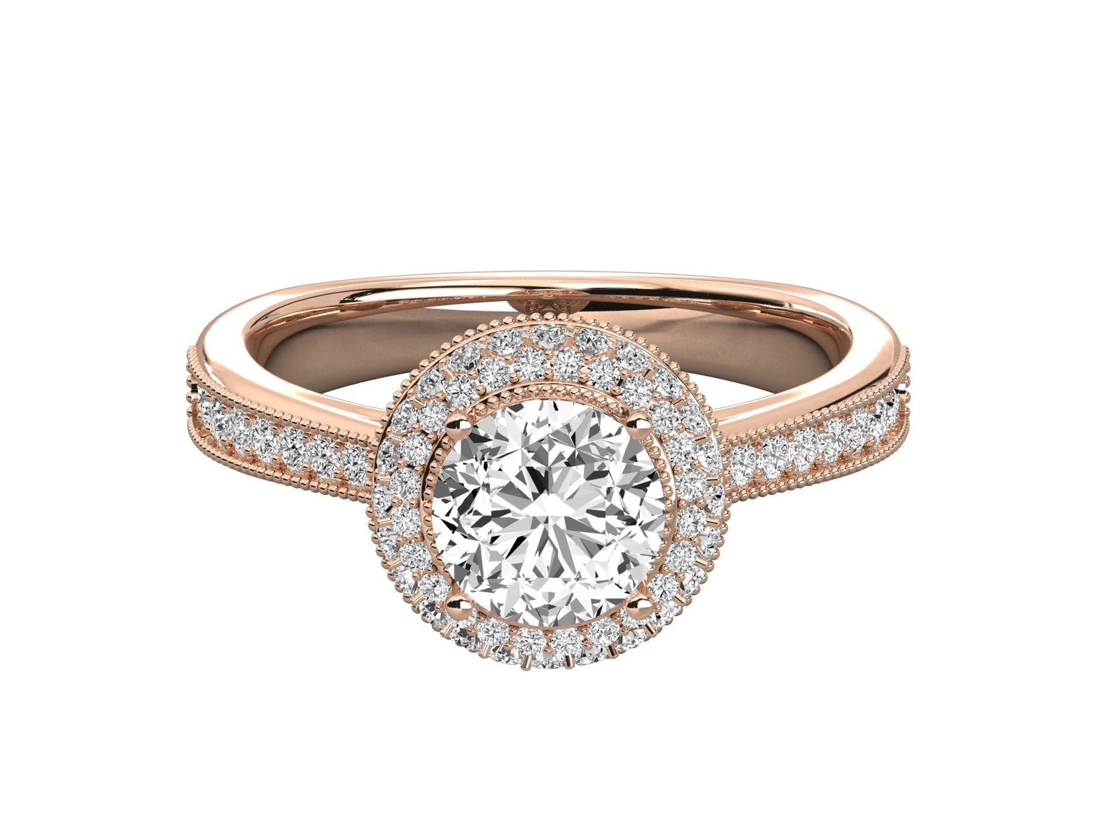 Vintage Inspired Halo Engagement Ring