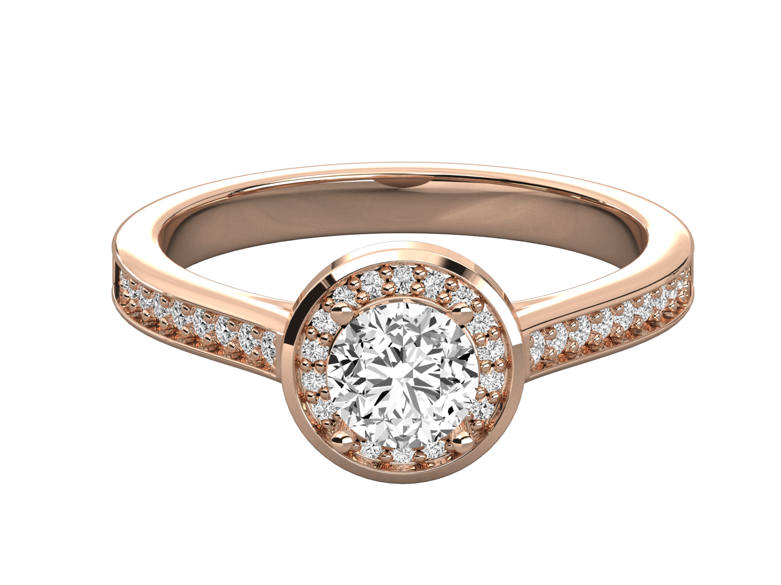 Bezel-Set Round Diamond Engagement Ring