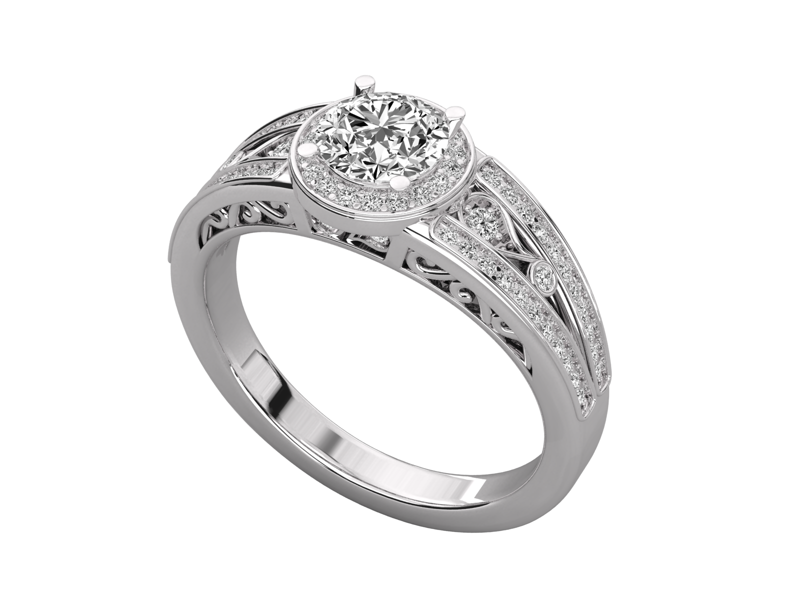 Vintage-Inspired Diamond Engagement Ring