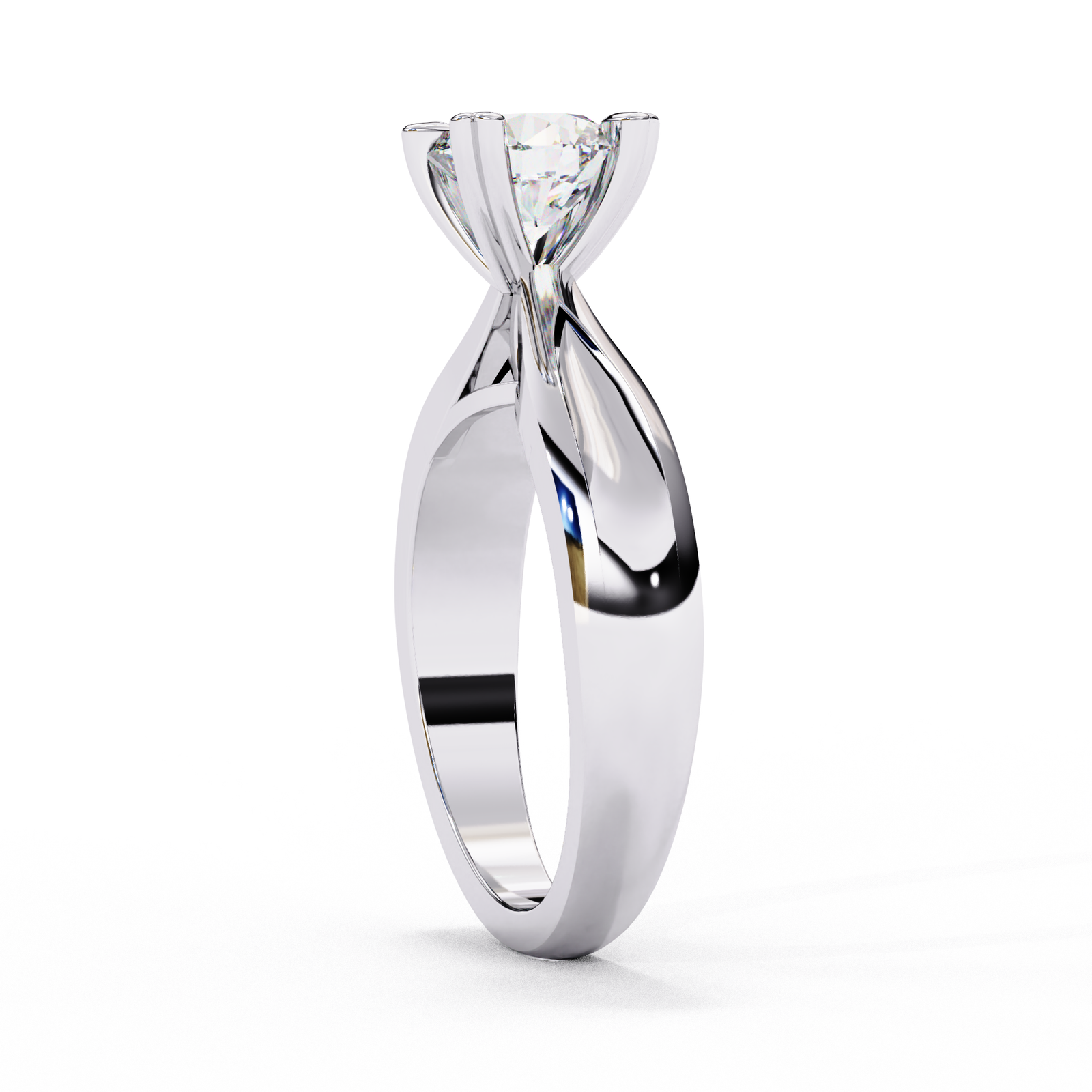 Round Cut Diamond Solitaire Engagement Ring