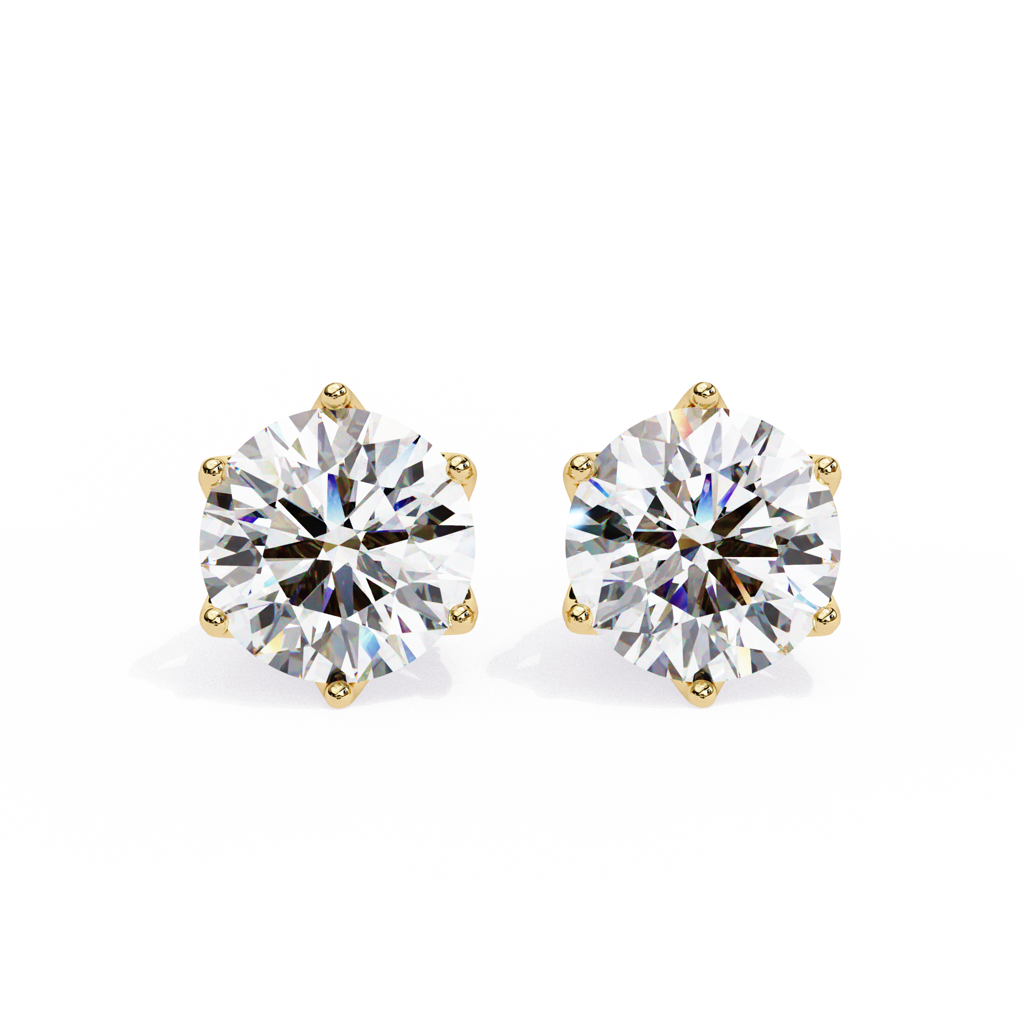 Vintage-Inspired Round Diamond Stud Earrings with Milgrain Detailing