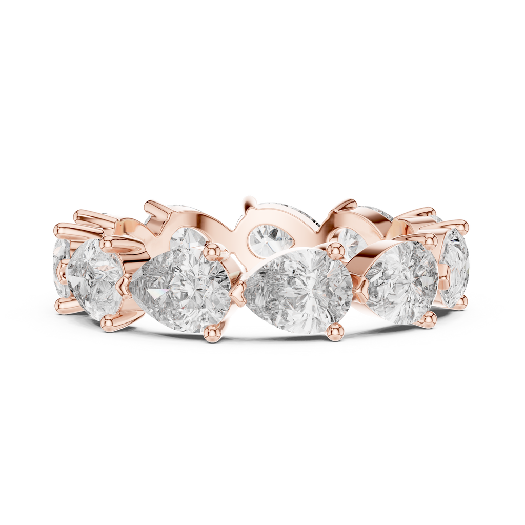 Pear-Shaped Diamond Eternity Ring in Yellow Gold