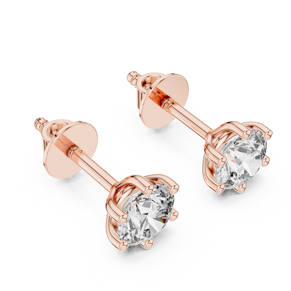 Round Hex-Set Studs Solitaire