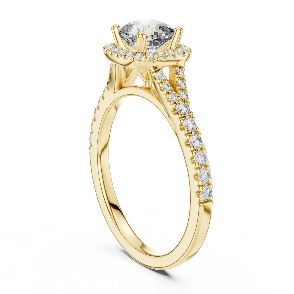 Cushion Split-Luxe Engagement Rings